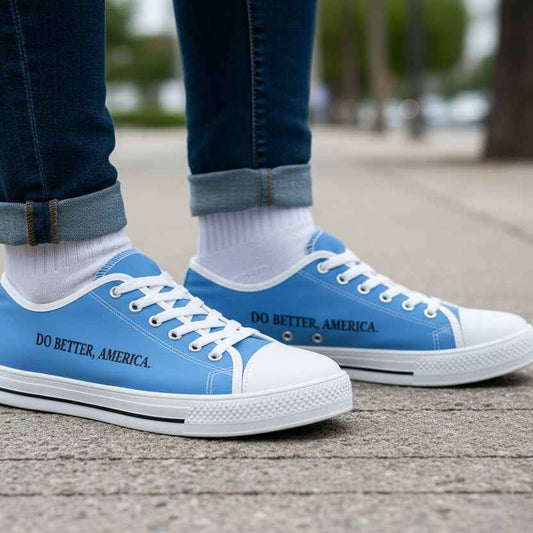 Do Better, America Canvas Sneakers – Statement Low-Top Shoes