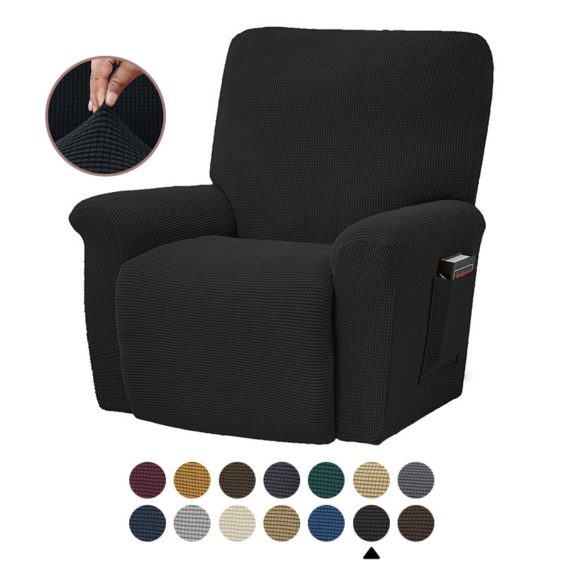 New Solid Color Corn Fleece Stretch Tight-Packed Four Seasons Sofa Cover Split