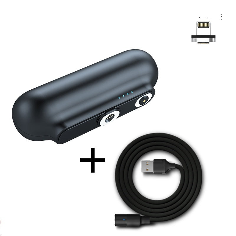 Pocket Portable Magnetic With Plug Capsule Power Bank 2600 Mah Three-In-One Magnetic Mobile Power Customization