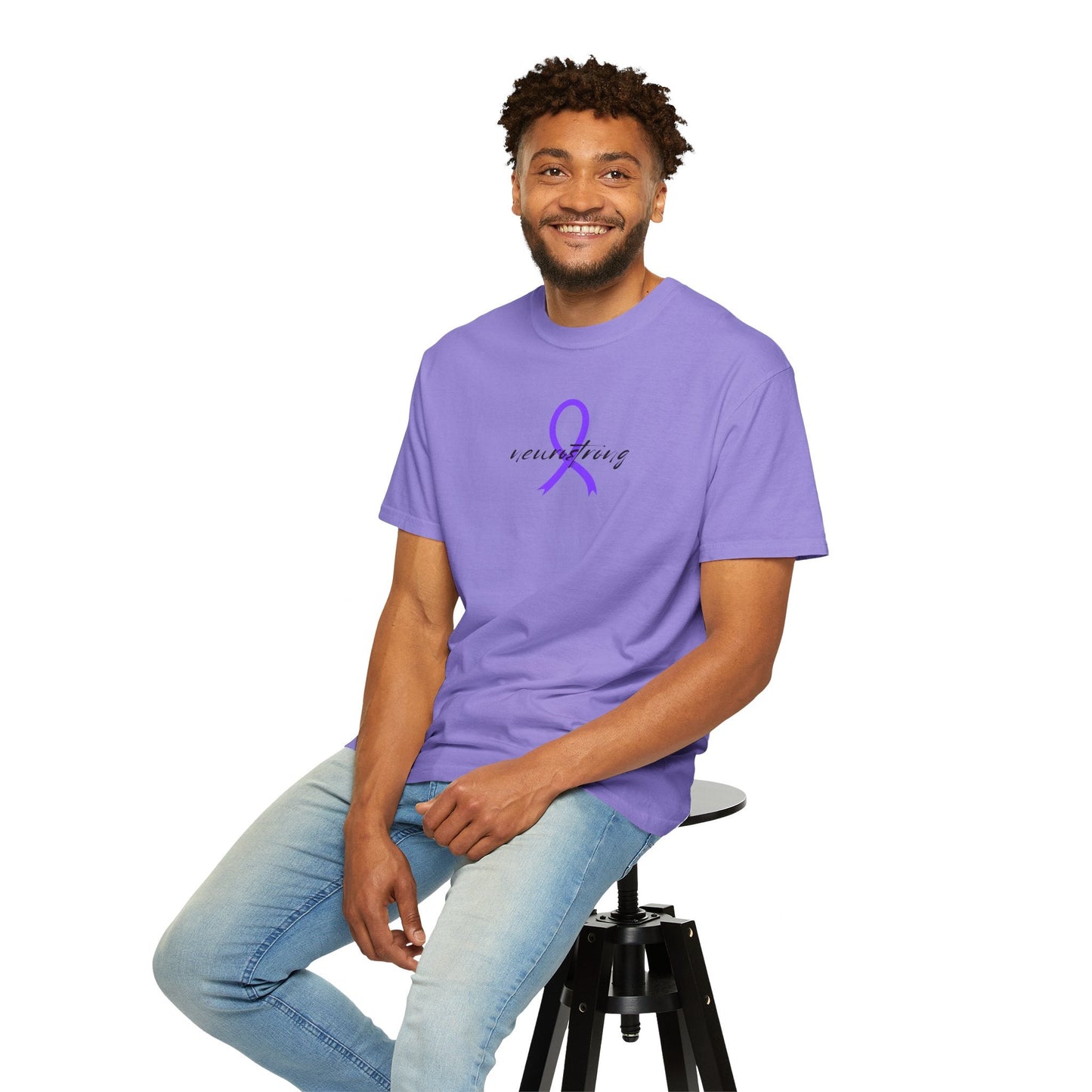 Neurostrong Epilepsy Awareness T-Shirt | Purple Ribbon Tee