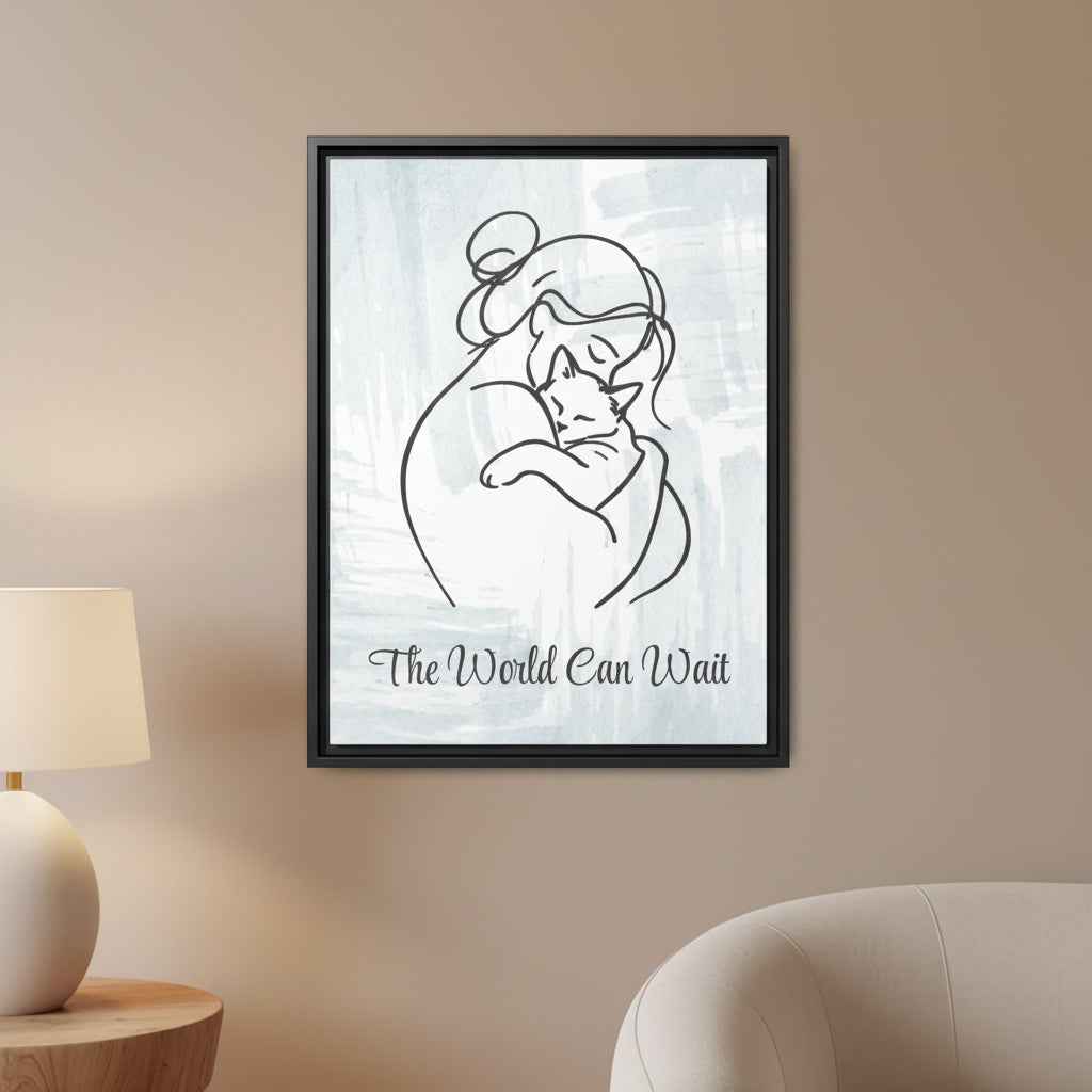 The World Can Wait Cat Canvas Print
