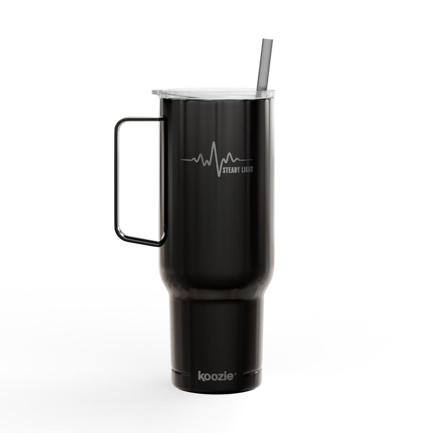 Steady Light 40oz Insulated Tumbler – Engraved Travel Mug with Handle