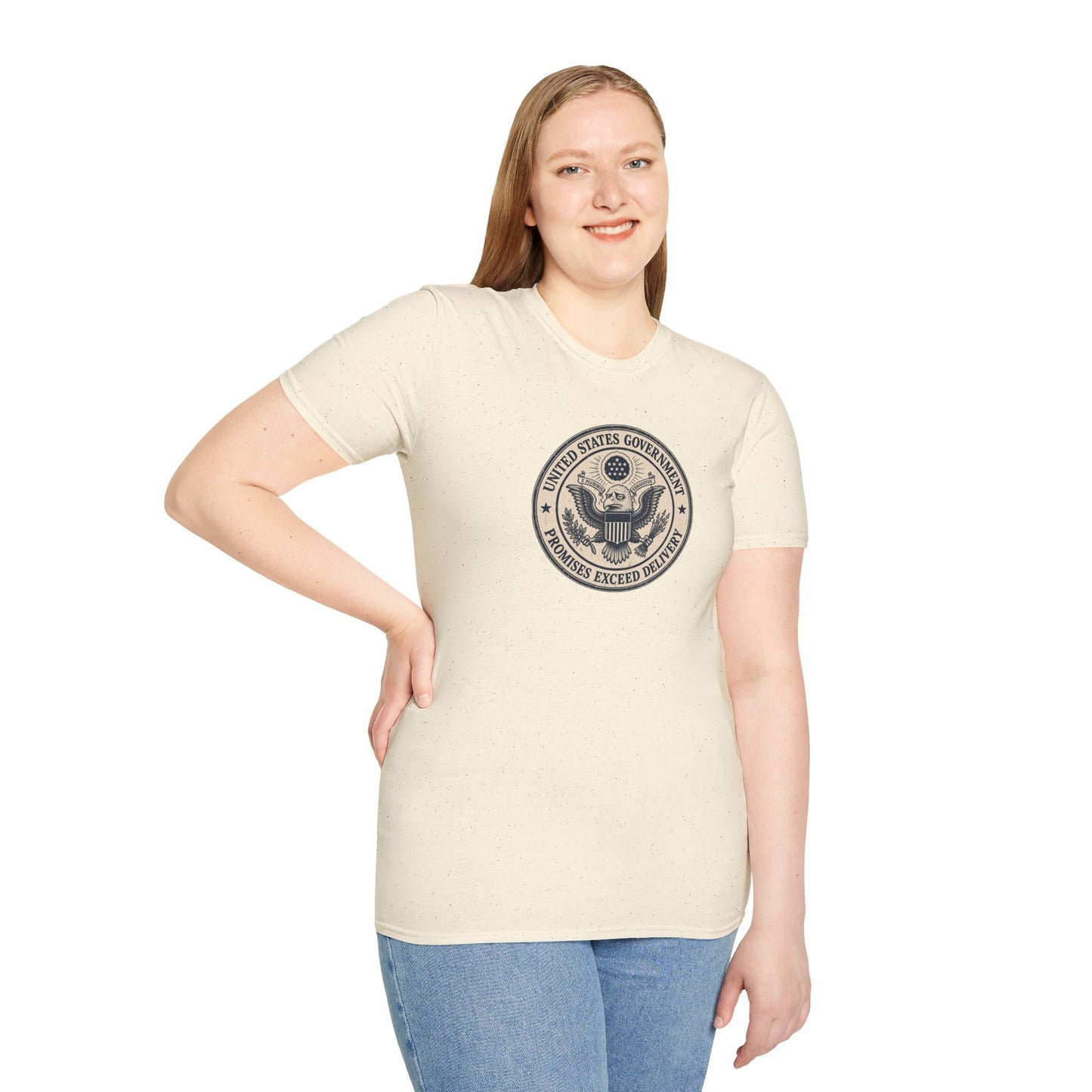 United States Government Seal Tee | “Promises Exceed Delivery” Shirt