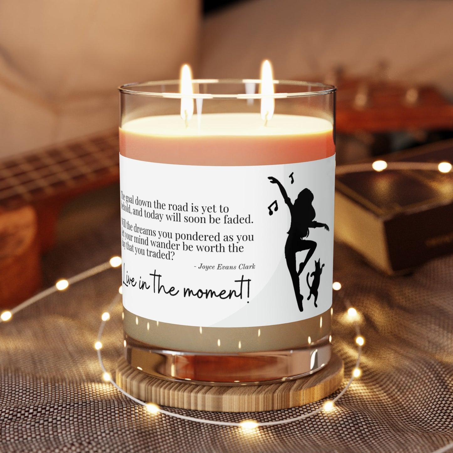 Live in the Moment Candle | Inspirational Quote Soy Candle