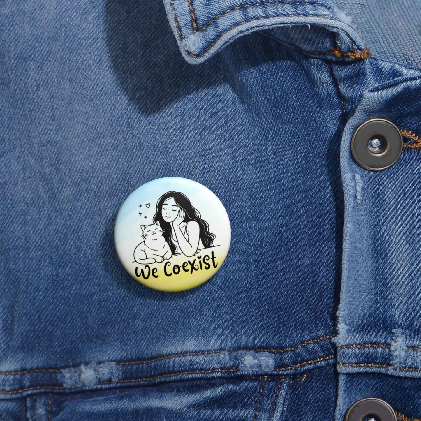 We Coexist Pinback Button