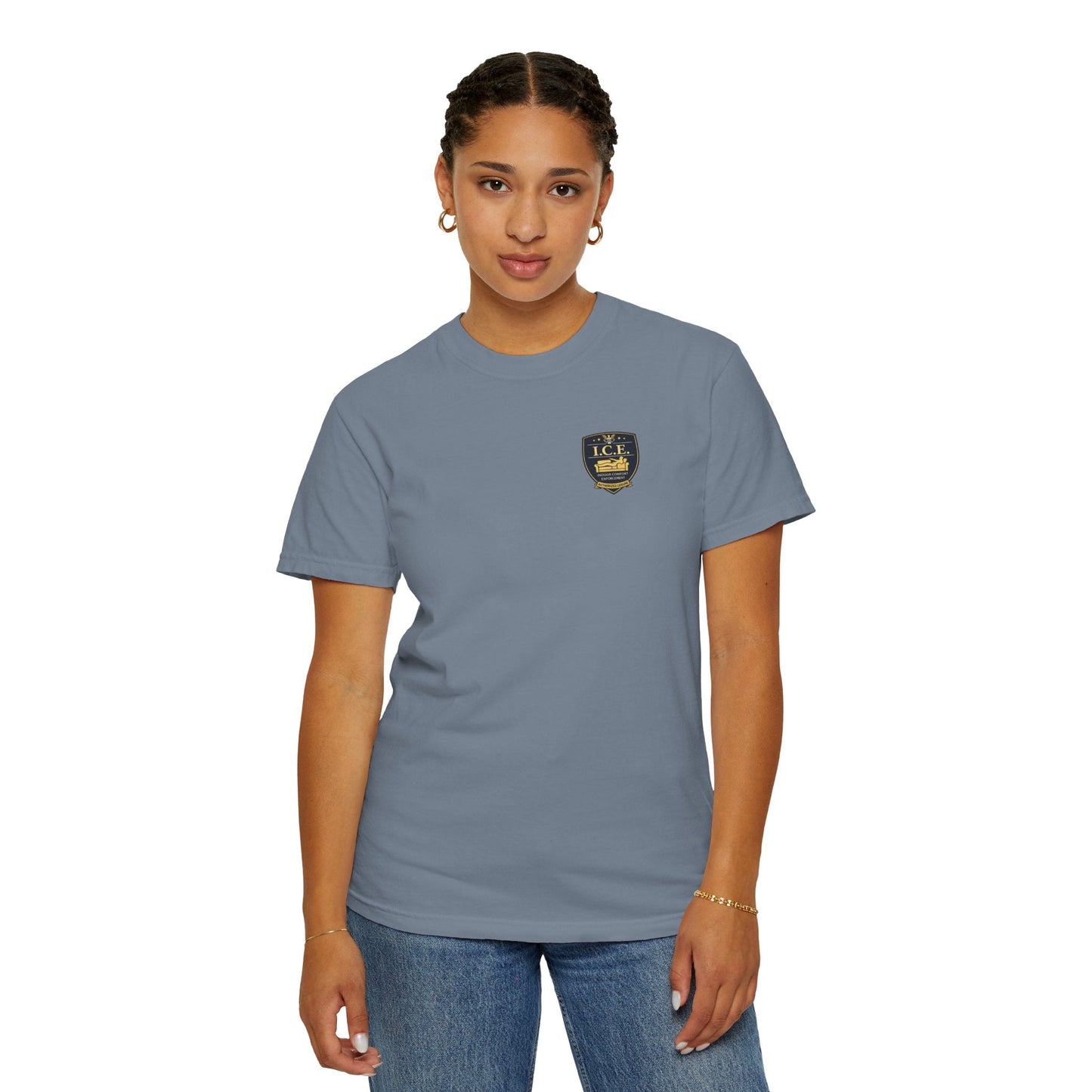 I.C.E. Badge T-Shirt | Institute of Cozy Excellence Parody Tee
