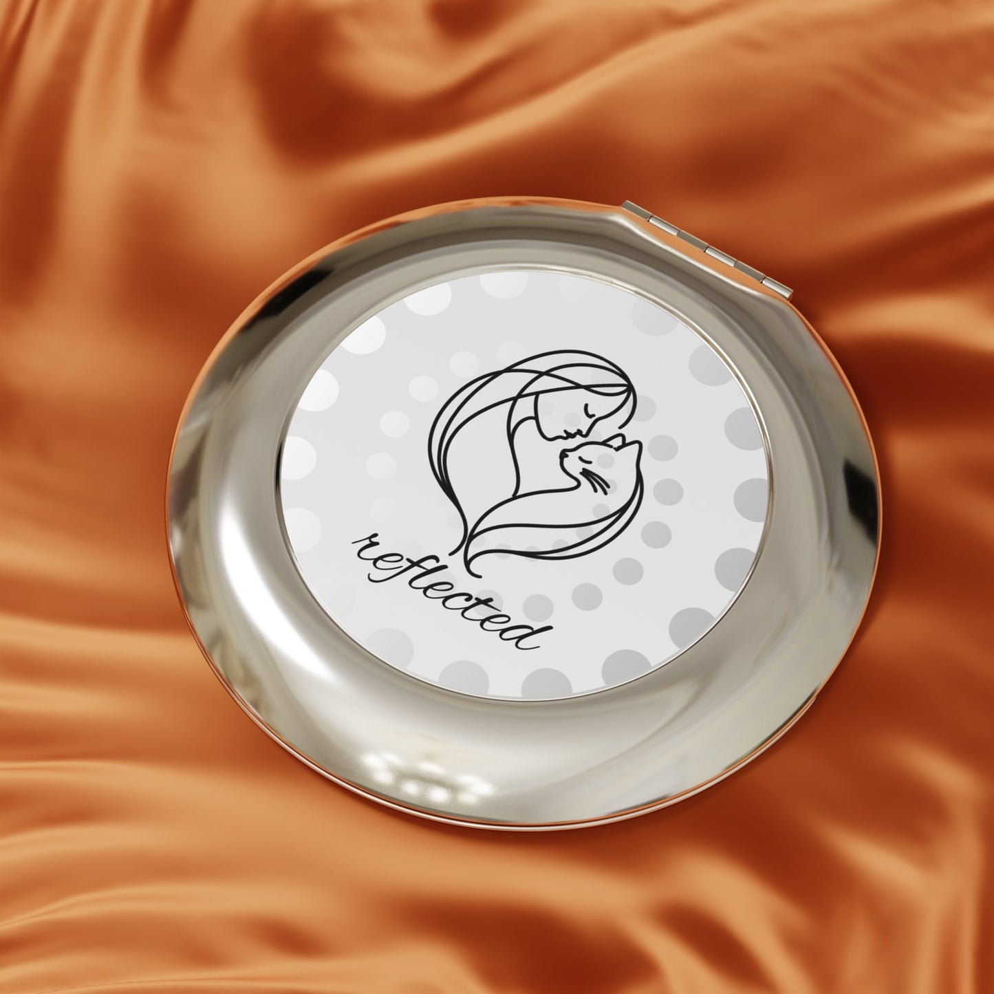 Reflected Compact Mirror | Cat Lover Pocket Mirror
