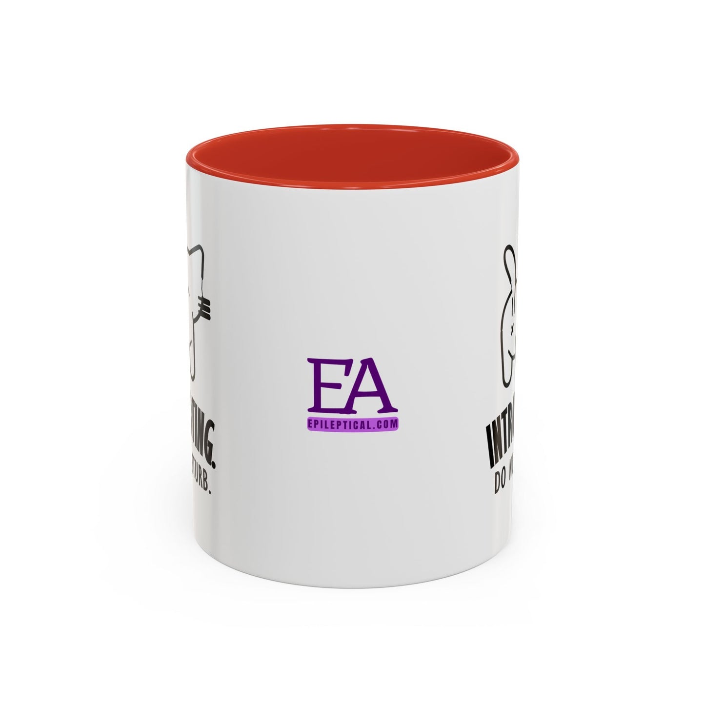 Introverting. Do Not Disturb. Two-Tone Cat Coffee Mug (11oz & 15oz)