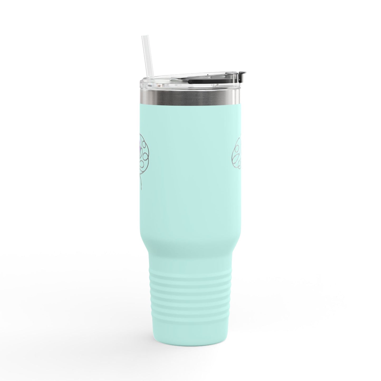 Abstract Brain Line Art 40oz Insulated Tumbler with Handle