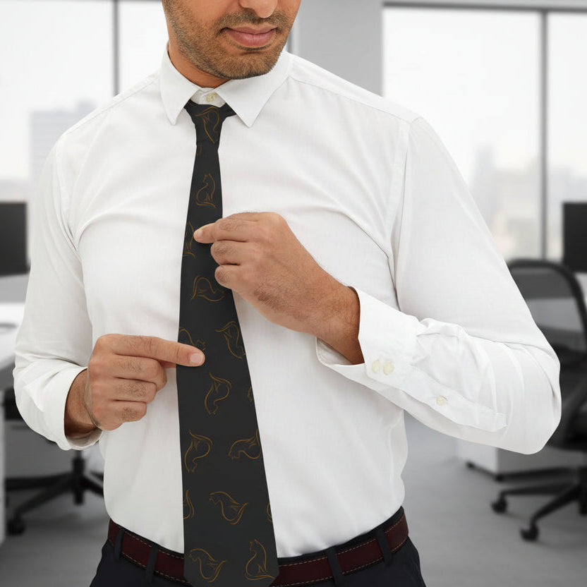 Gilded Cat Energy Slim Necktie