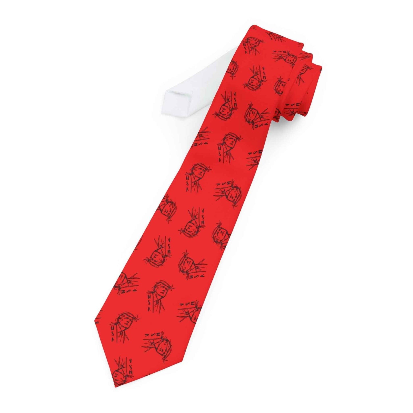 USA Statement Tie – Patriotic Graphic Satin Necktie