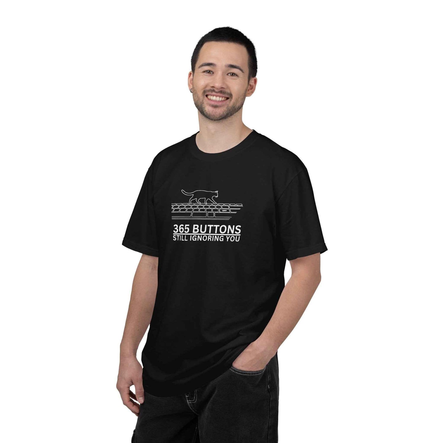 365 Buttons Still Ignoring You – Cat Keyboard T-Shirt