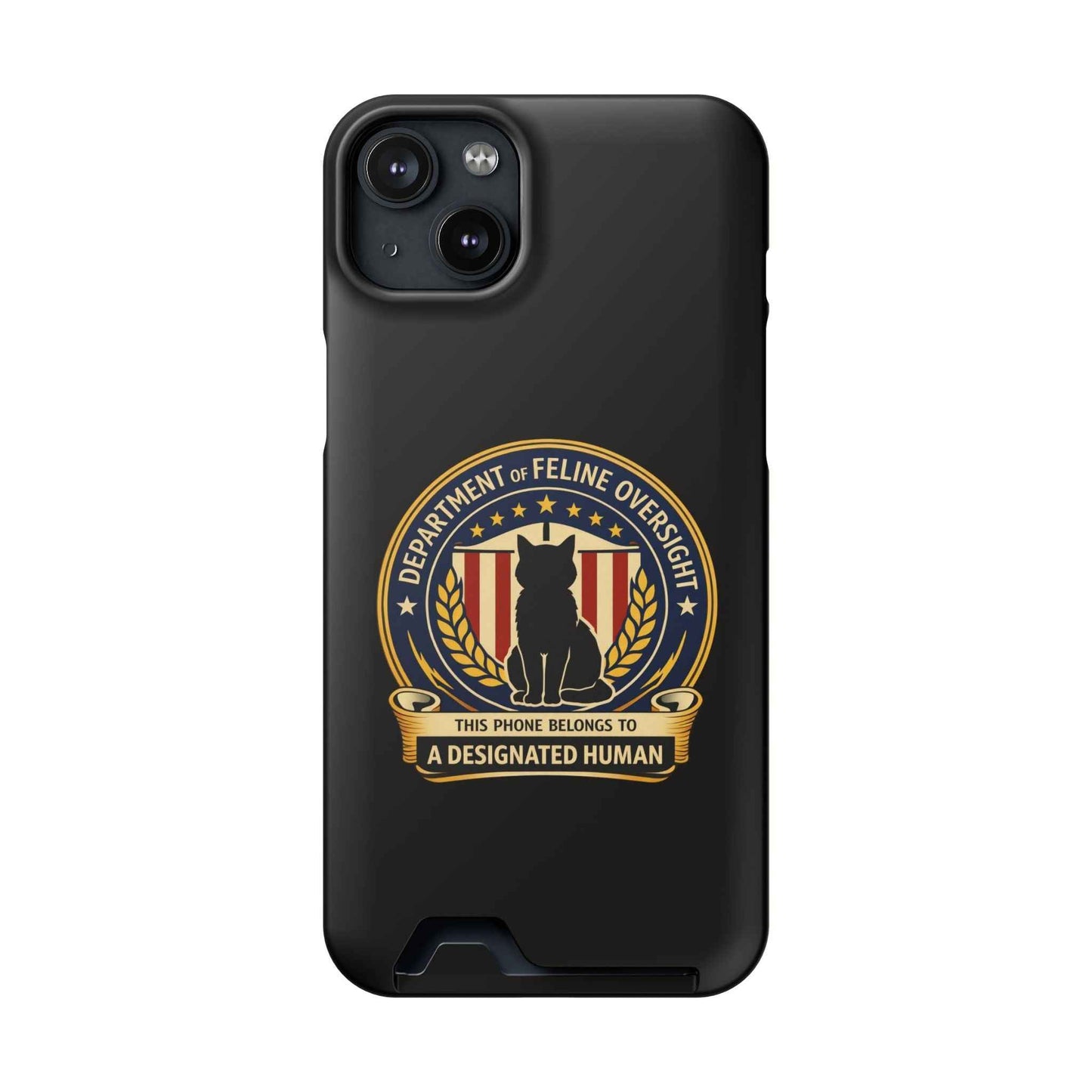 Department of Feline Oversight MagSafe iPhone Case — Designated Human Edition