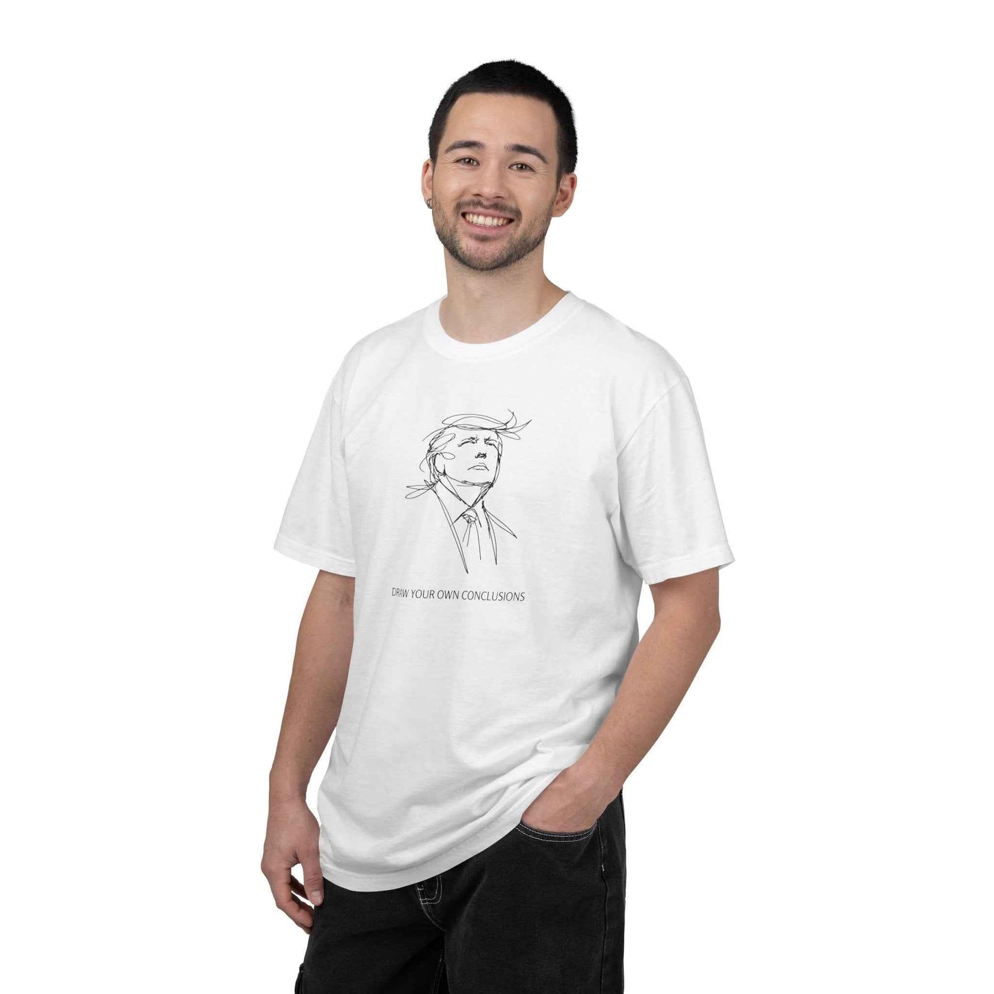 Draw Your Own Conclusions Unisex Graphic Tee – Minimal Line Art Statement Shirt