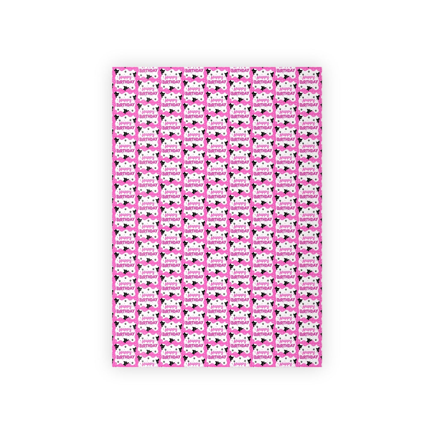 Pink Kitty Birthday Wrapping Paper Roll – Perfect for Gifts and Parties