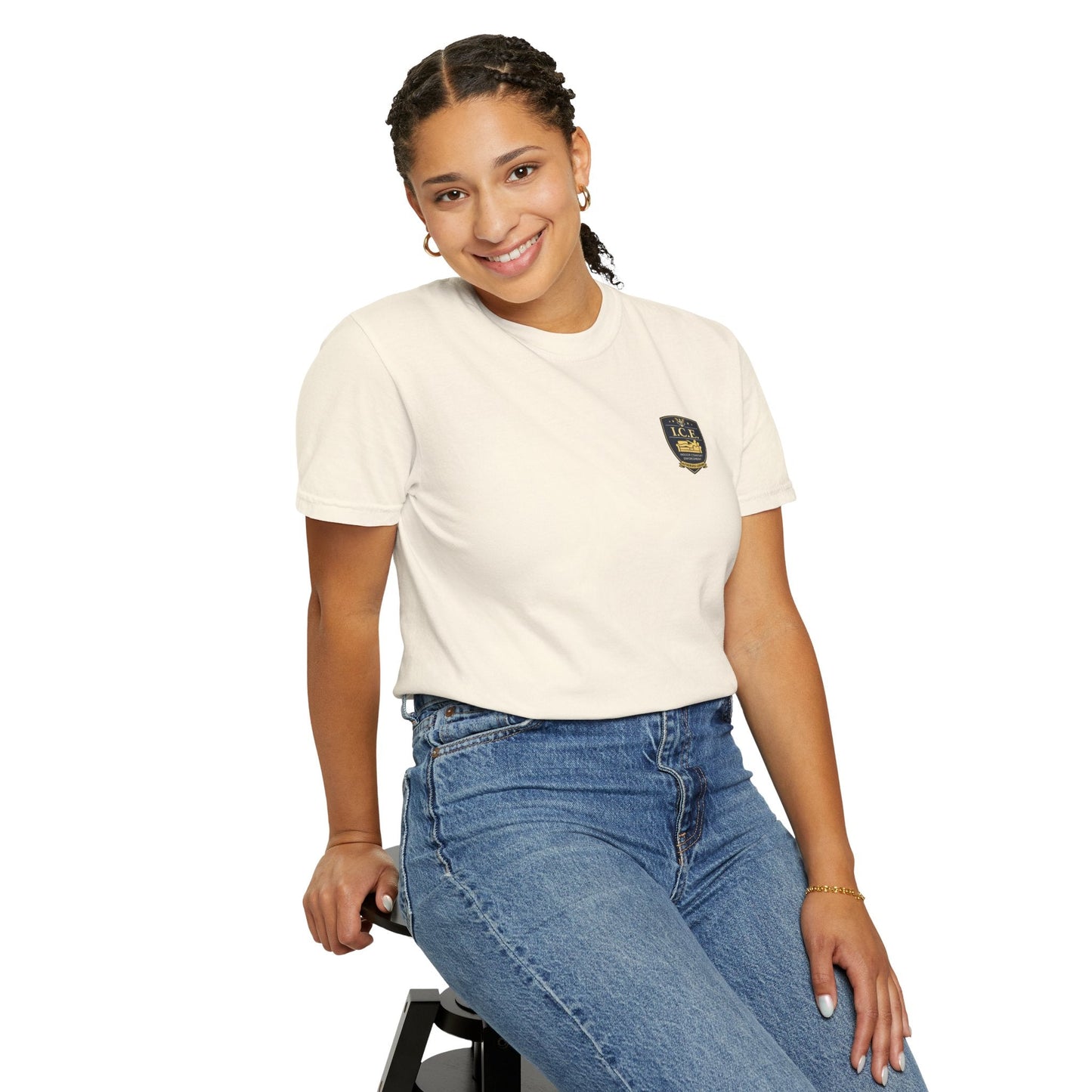 I.C.E. Badge T-Shirt | Institute of Cozy Excellence Parody Tee