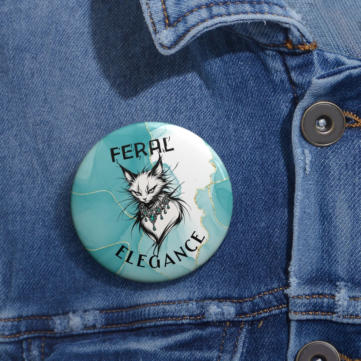 Feral Elegance Pinback Button