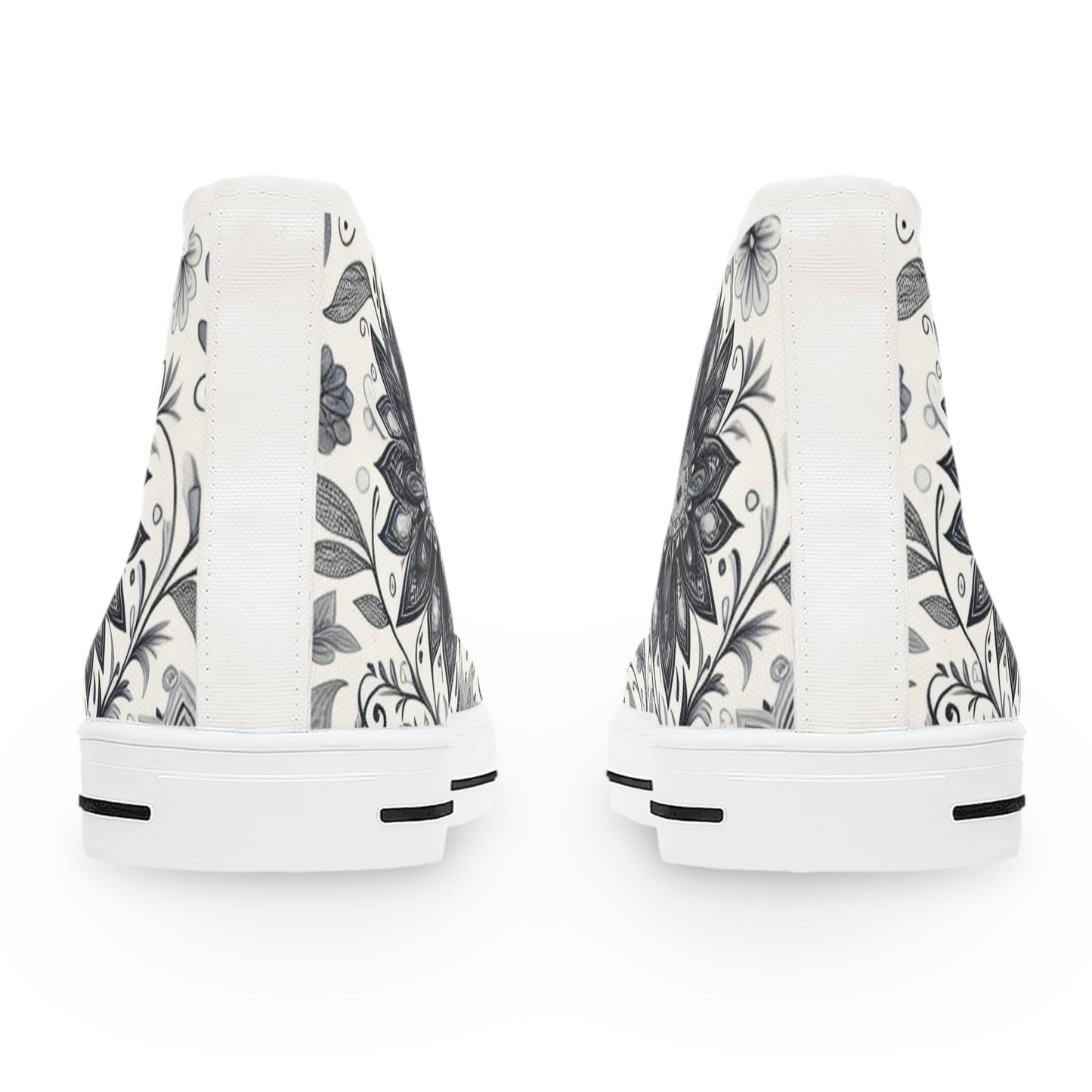 Elegant Floral Women's High Top Sneakers | Stylish Footwear for All Occasions, Casual Wear, Unique Gifts, Trendy Sneakers, Fashion Footwear