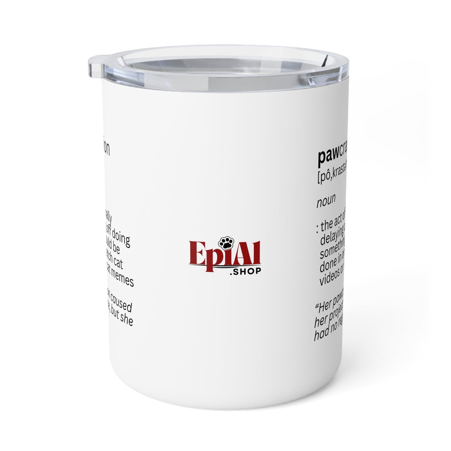 Pawcrastination Insulated Coffee Mug, 10oz