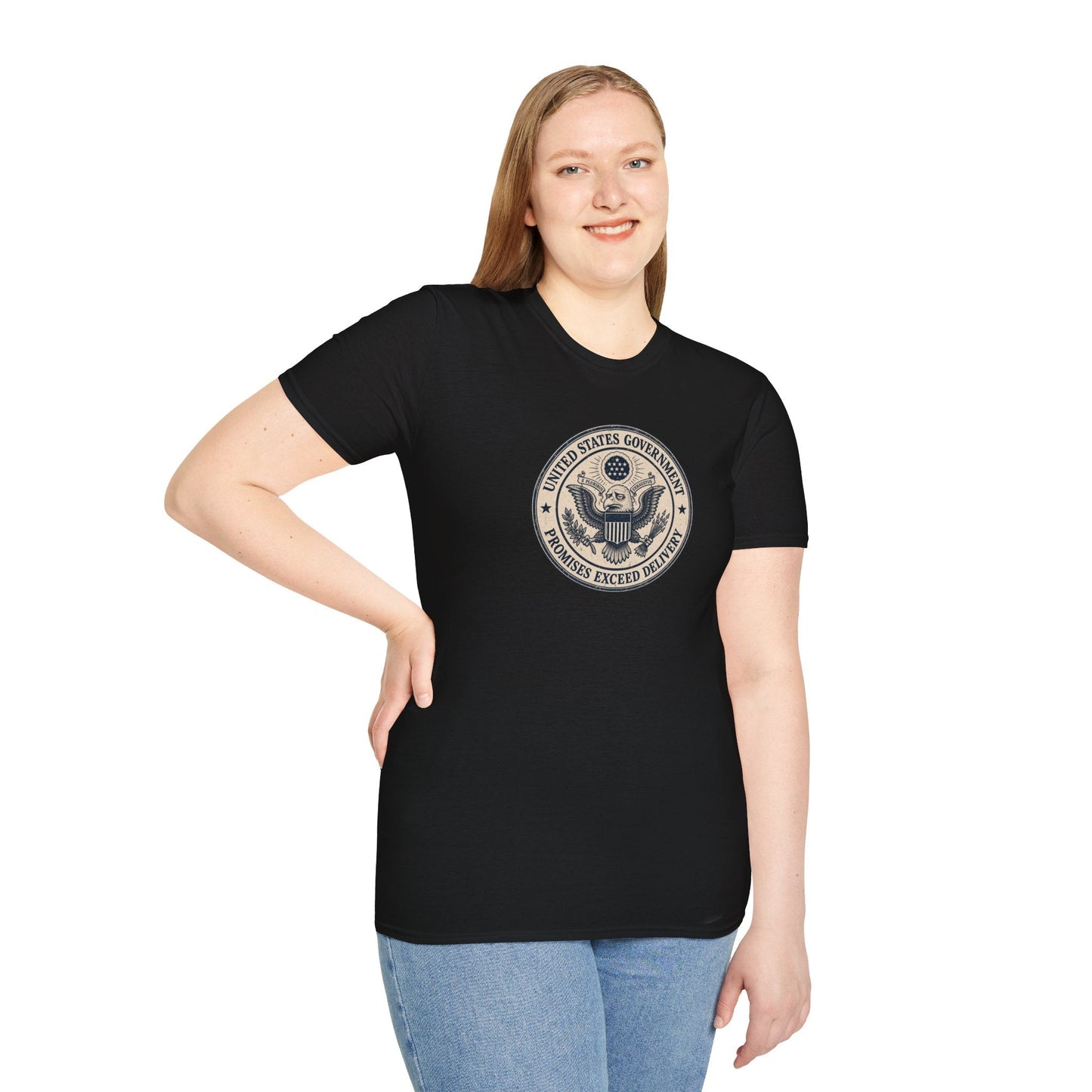 United States Government Seal Tee | “Promises Exceed Delivery” Shirt