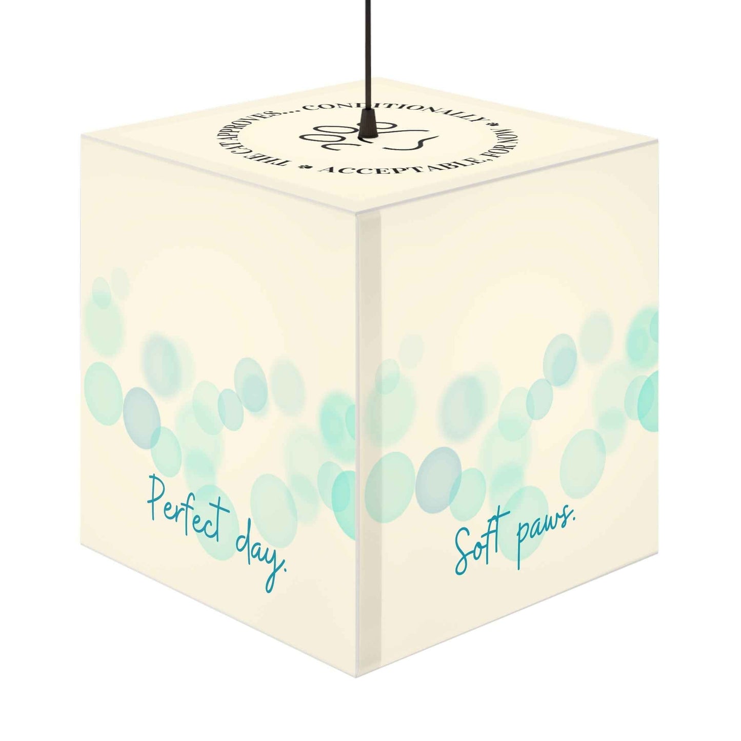 Soft Paws Perfect Day Cat Cube Lamp – Cozy Cat Lover Accent Light