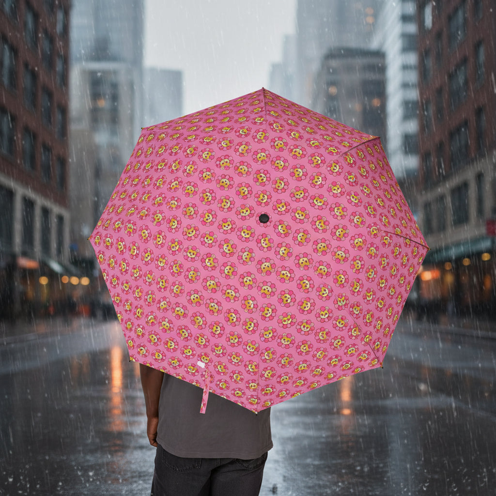 Flower Power, Cat Energy – Compact Umbrella