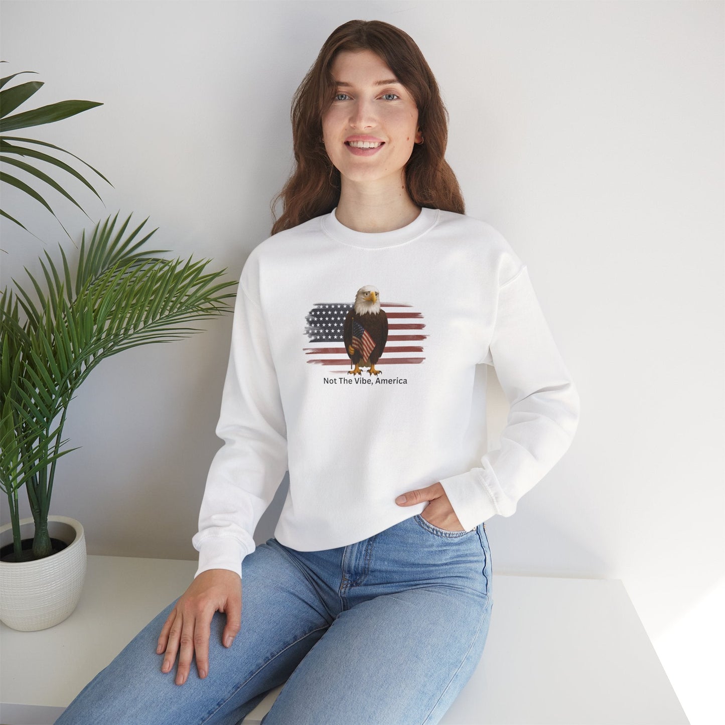 Not the Vibe, America – Political Parody Crewneck Sweatshirt