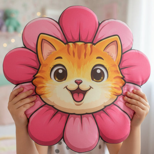 Flower Cat Pillow — Joy, Fully Activated