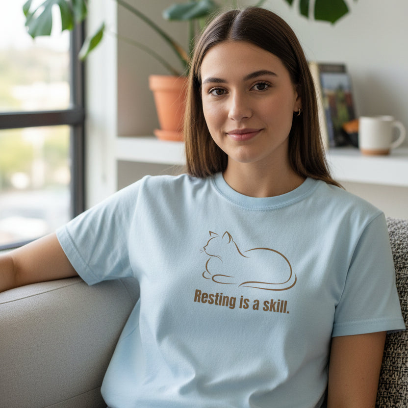 Resting Is a Skill Cat T-Shirt