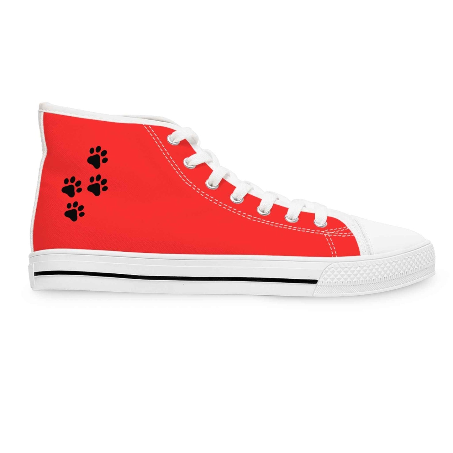 Love & Pawprints High-Top Sneakers – Cat Lover Statement Shoes