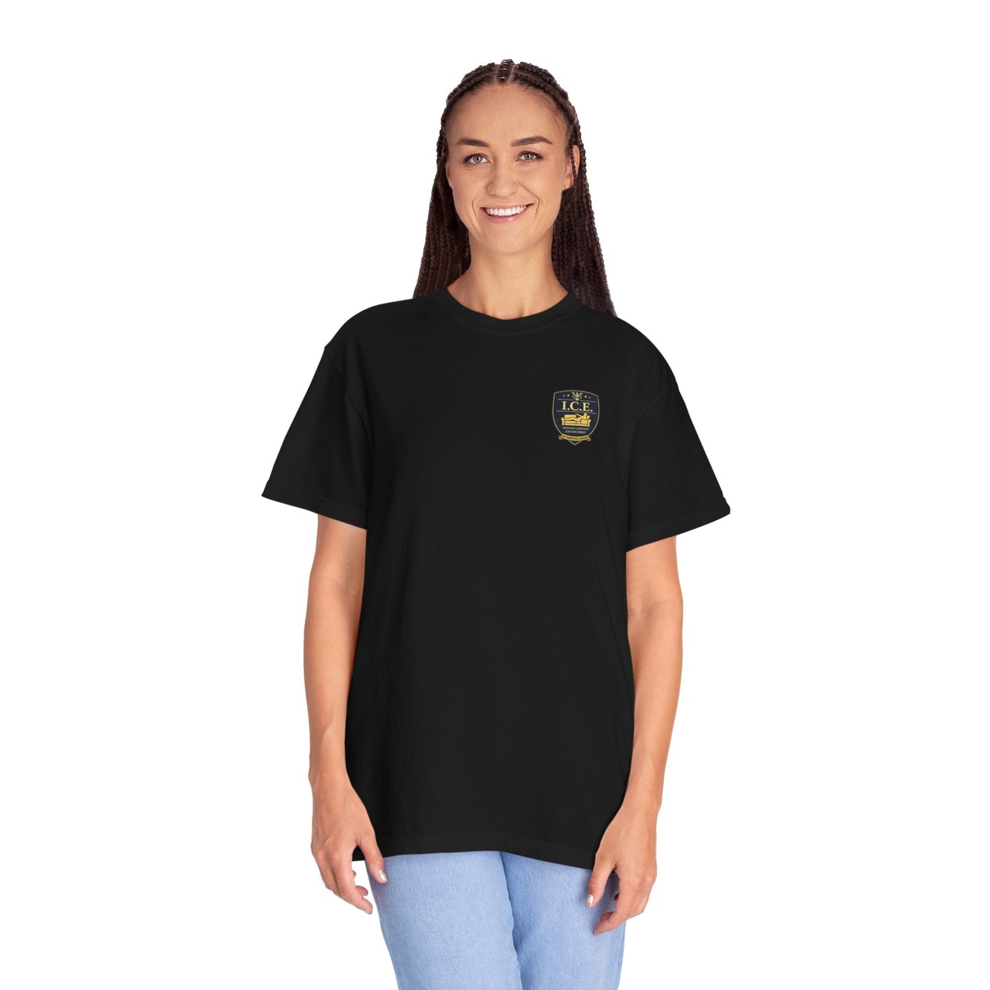 I.C.E. Badge T-Shirt | Institute of Cozy Excellence Parody Tee