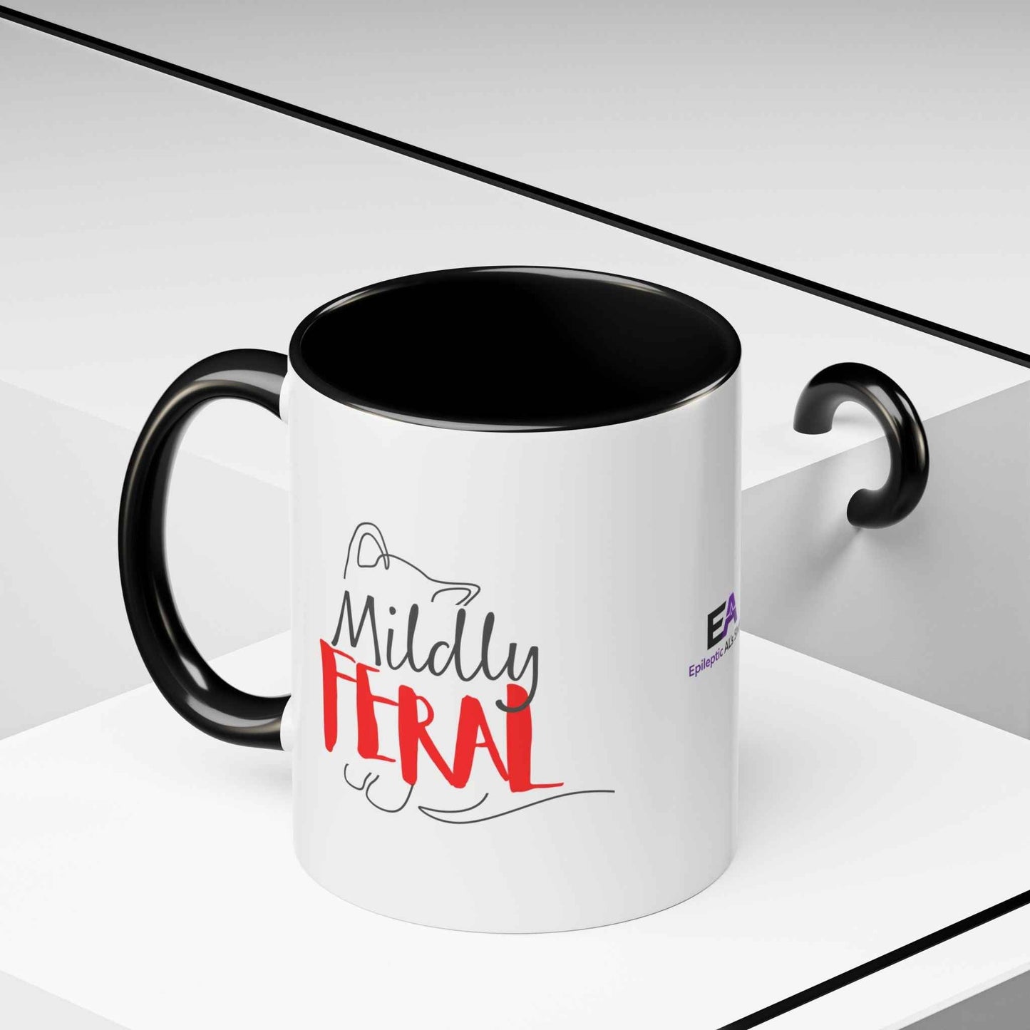Mildly Feral Accent Mug — Morning Mood, Accurately Labeled