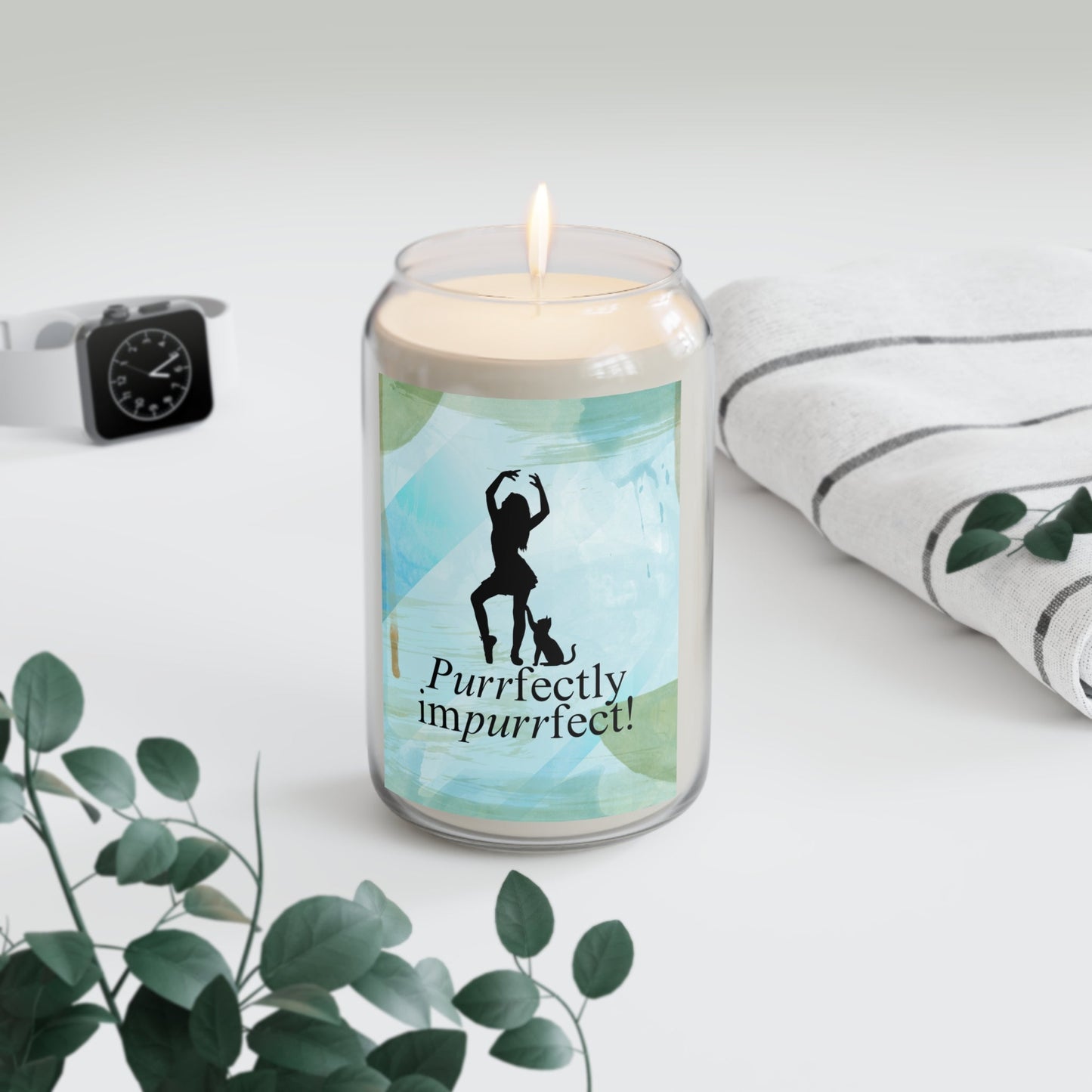 Purrfectly Impurrfect Candle | Funny Cat Lover Soy Candle