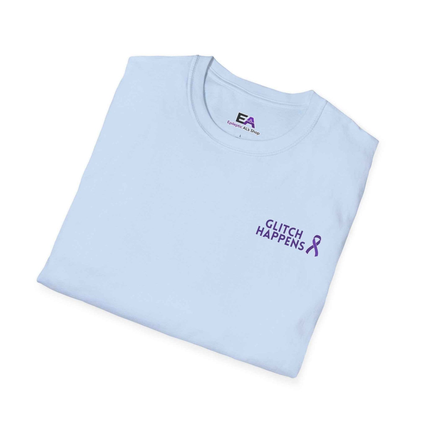 Glitch Happens Tee – Minimalist Seizure First Aid Shirt