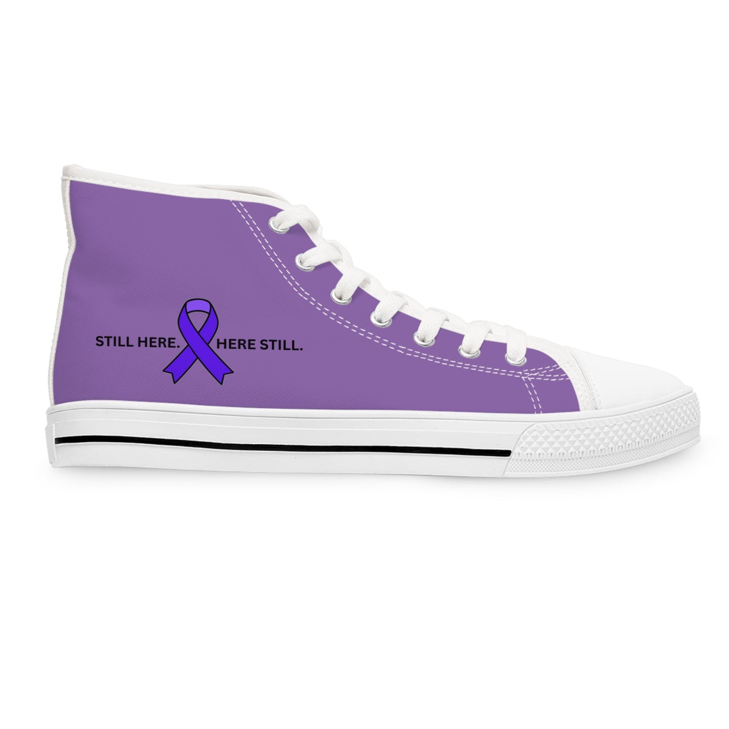 Still Here. Here Still. Women’s High-Top Sneakers – Epilepsy Awareness