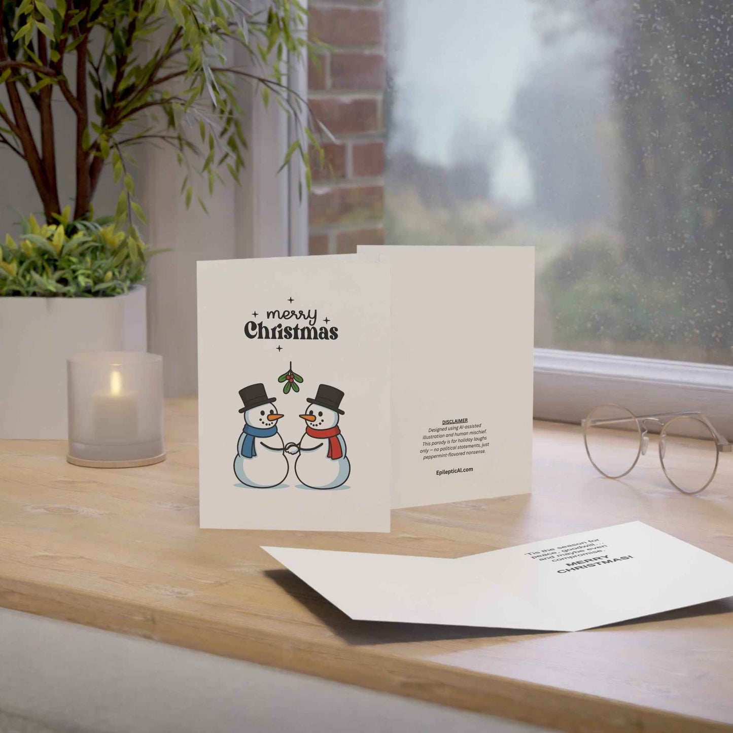 The Spirit of Bipartisanship Christmas Card – 1, 10, 30, 50 pc sets