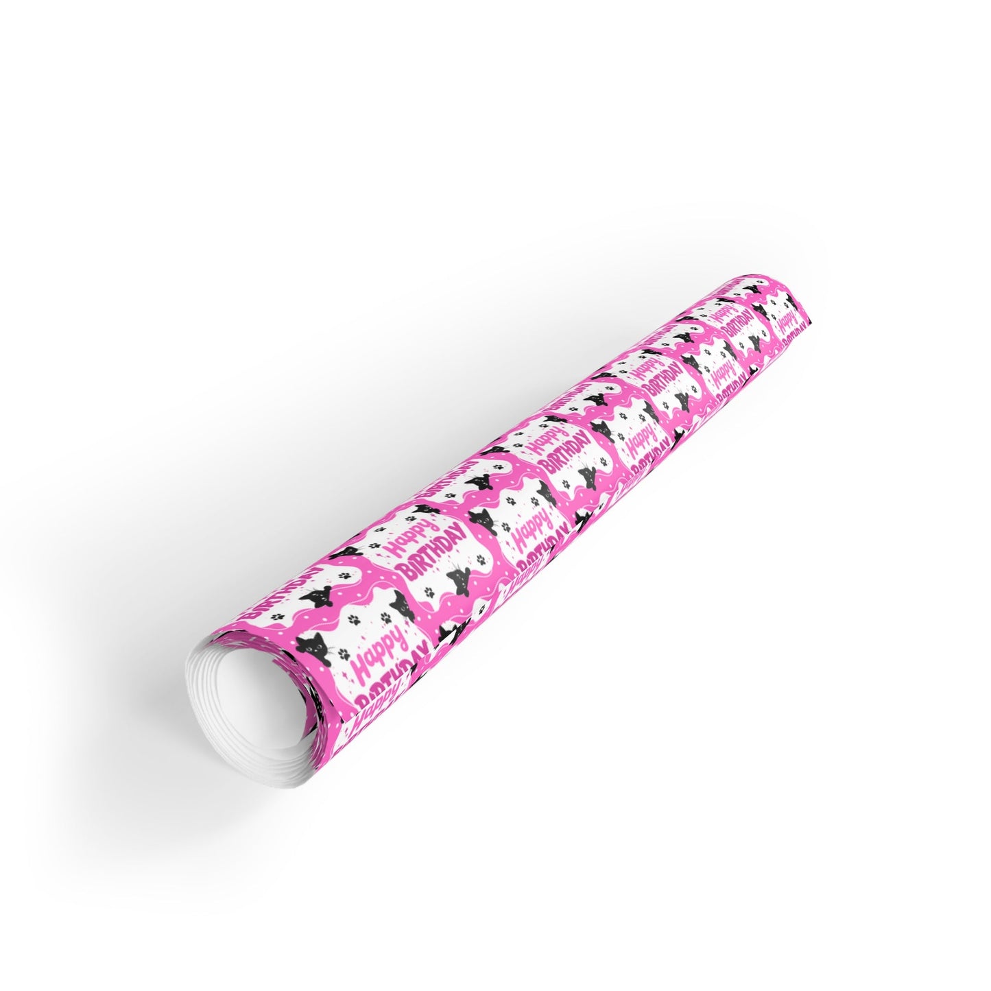 Pink Kitty Birthday Wrapping Paper Roll – Perfect for Gifts and Parties
