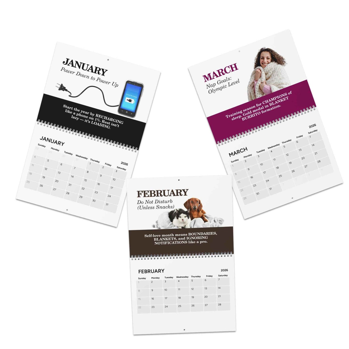 2026 Mind Unplugged Desk Calendar — A Year of Rest & Reset