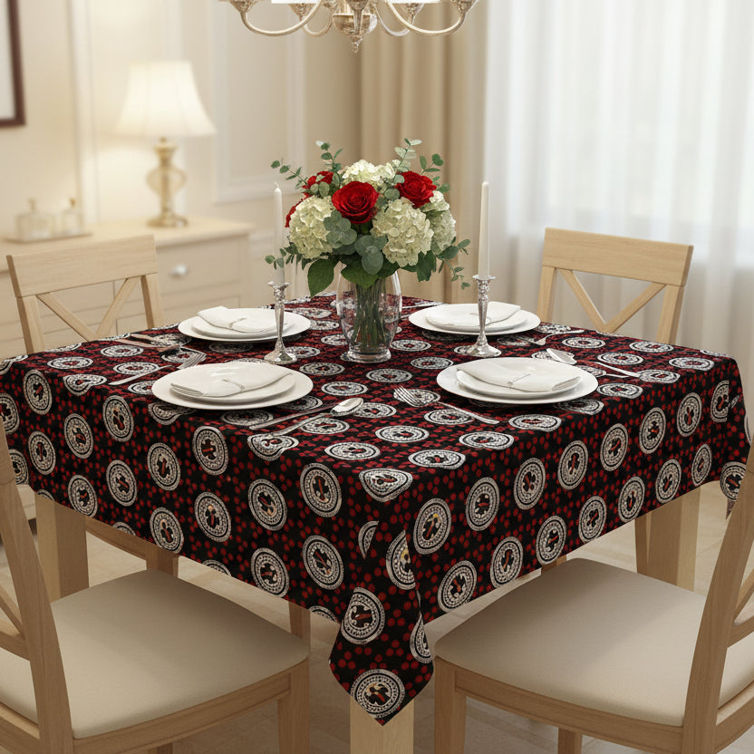 Certified Six Seven Tablecloth – Political Parody Medallion Table Cover