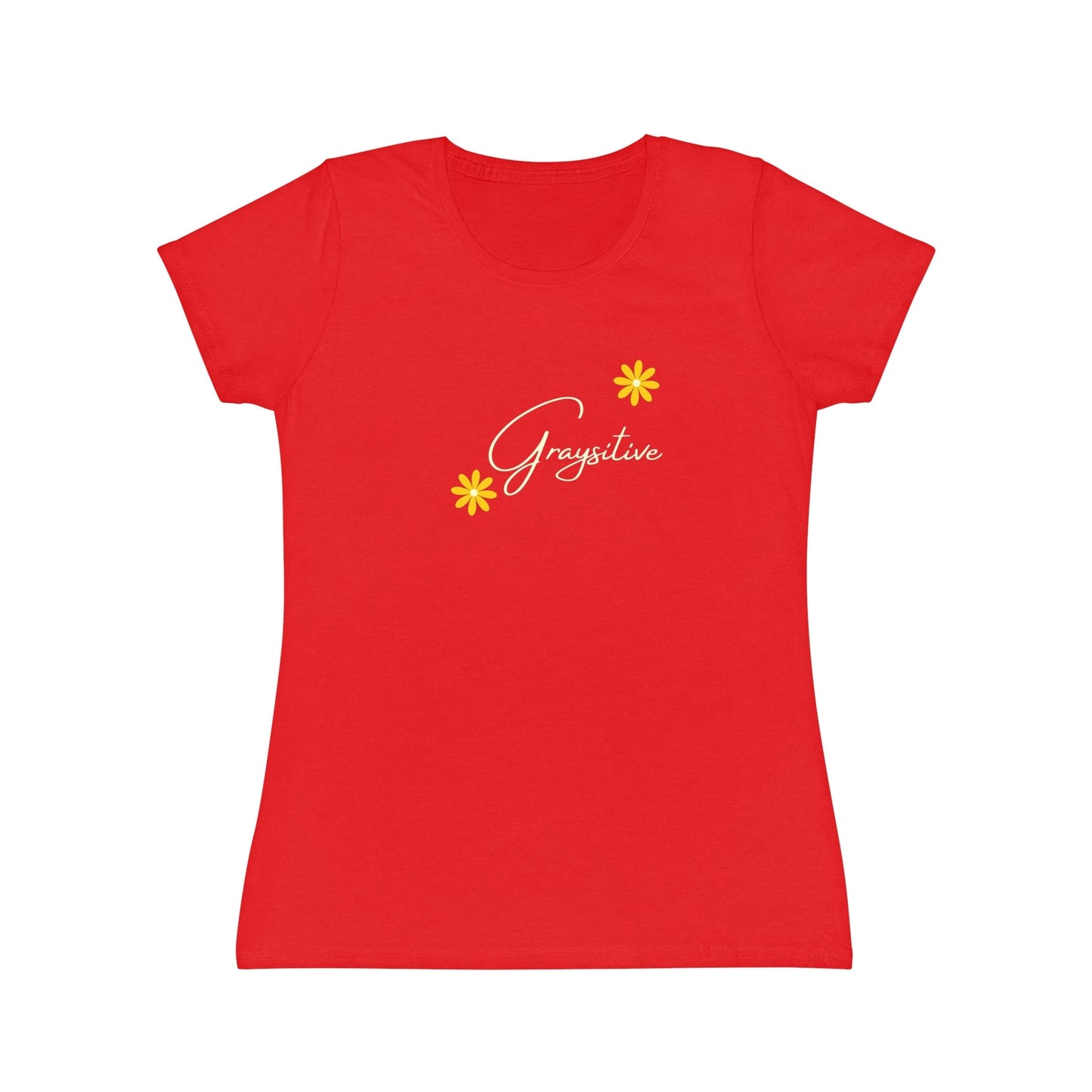 Women's Iconic T-Shirt graysitive with flowers