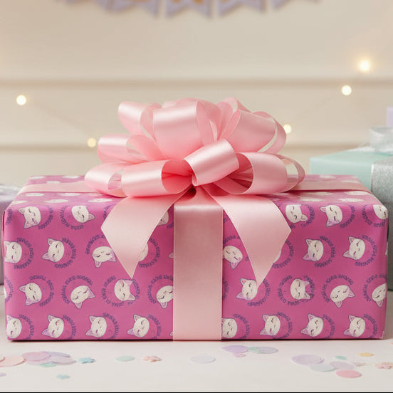 Sending Good Things Cat Gift Wrap – Pink All-Occasion Wrapping Paper