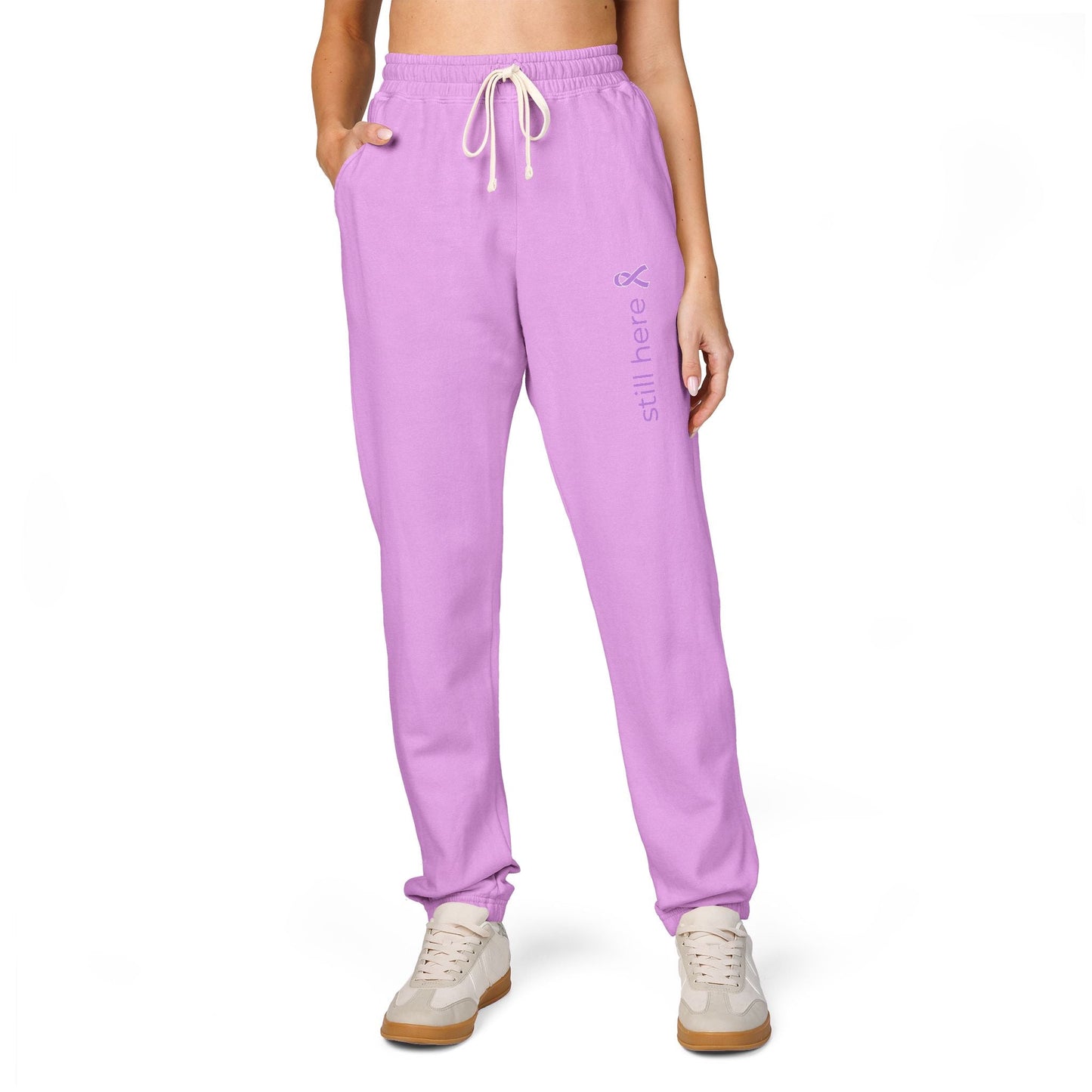 Still Here – Unisex Garment-Dyed Fleece Sweatpants