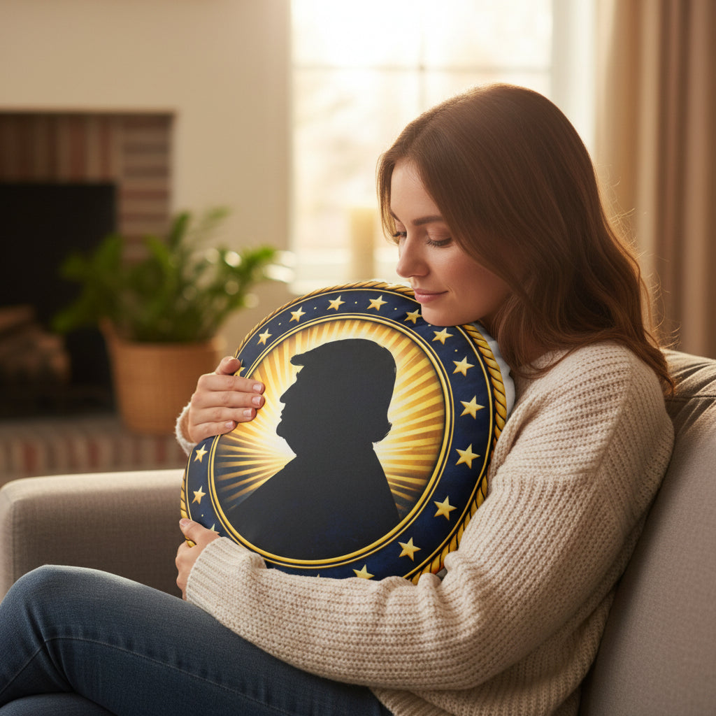Seal-Style Round Pillow — Official Energy, No Explanation Filed