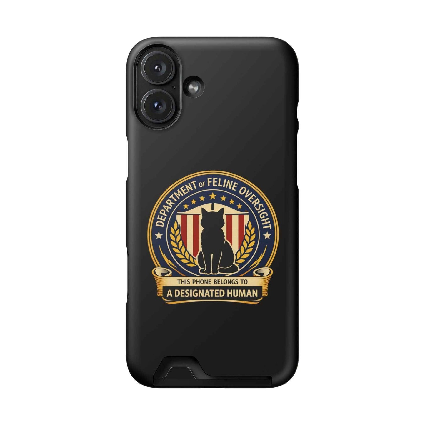 Department of Feline Oversight MagSafe iPhone Case — Designated Human Edition