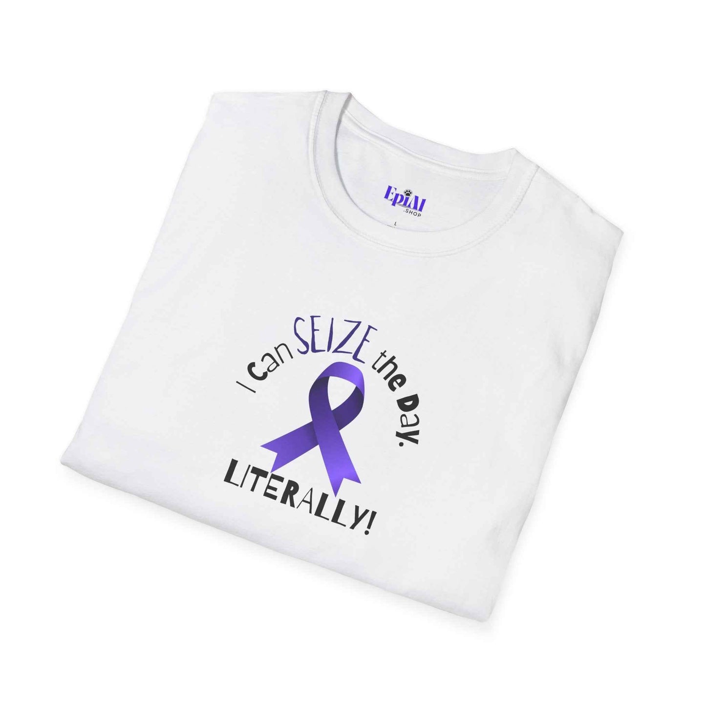 “I Can SEIZE the Day — Literally!” Epilepsy Awareness Pin Button (3")