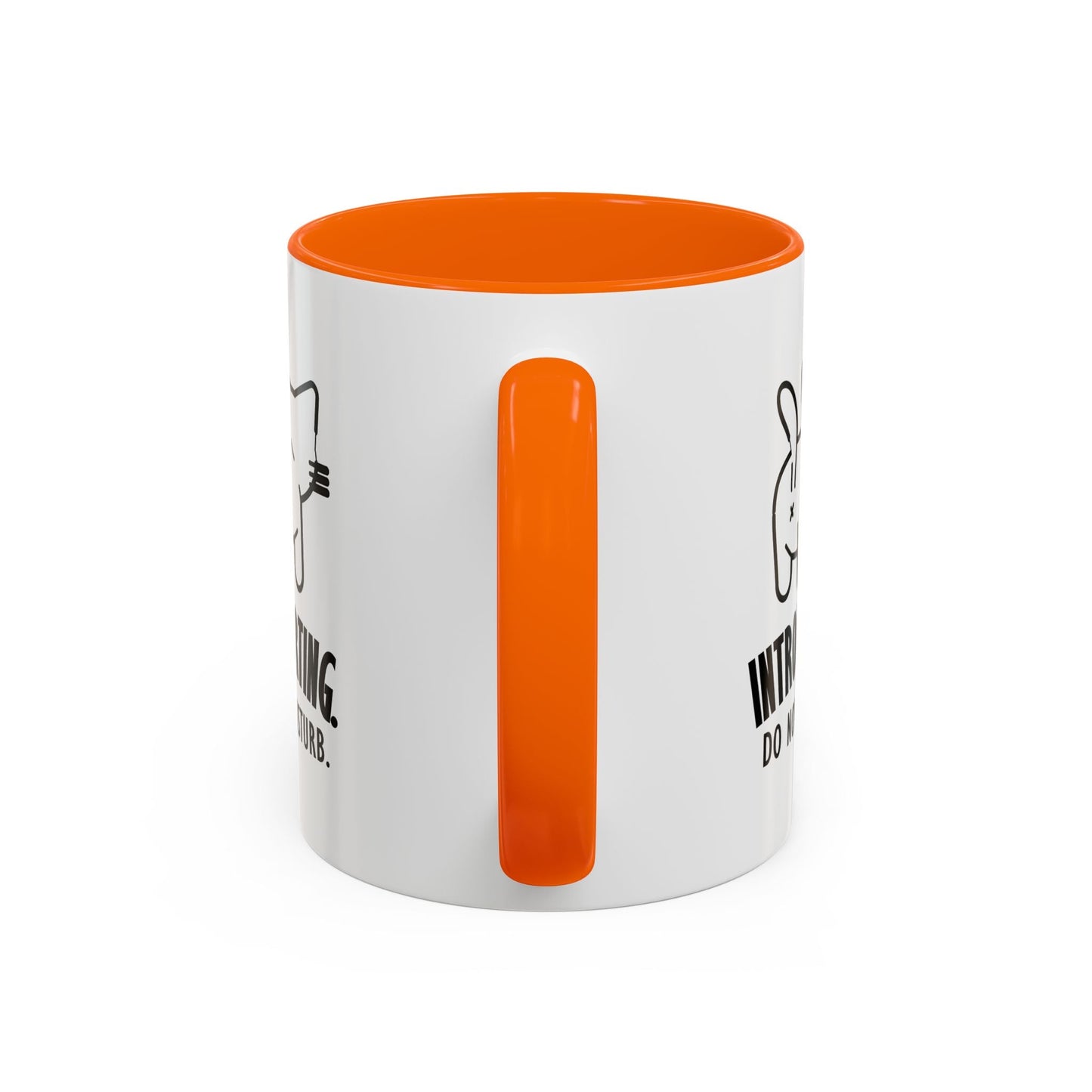 Introverting. Do Not Disturb. Two-Tone Cat Coffee Mug (11oz & 15oz)