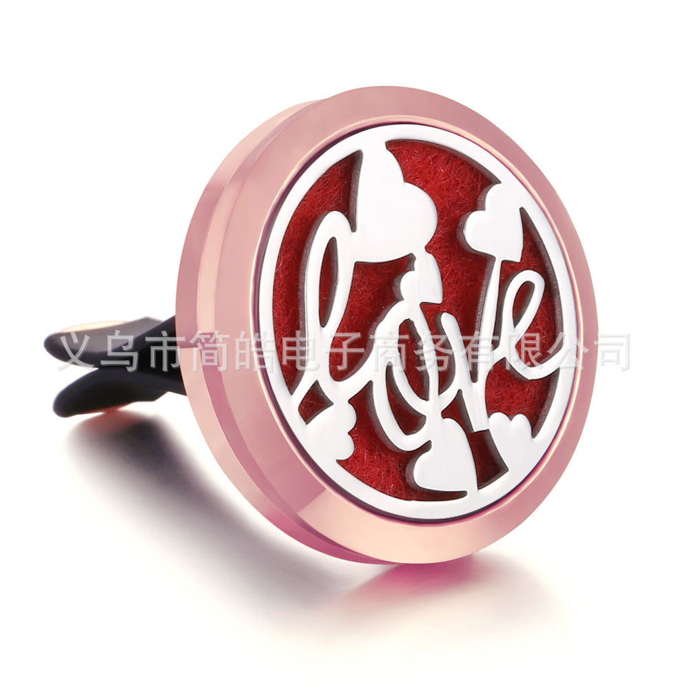 Rose Gold Car Air Freshener Clip with Decorative Box