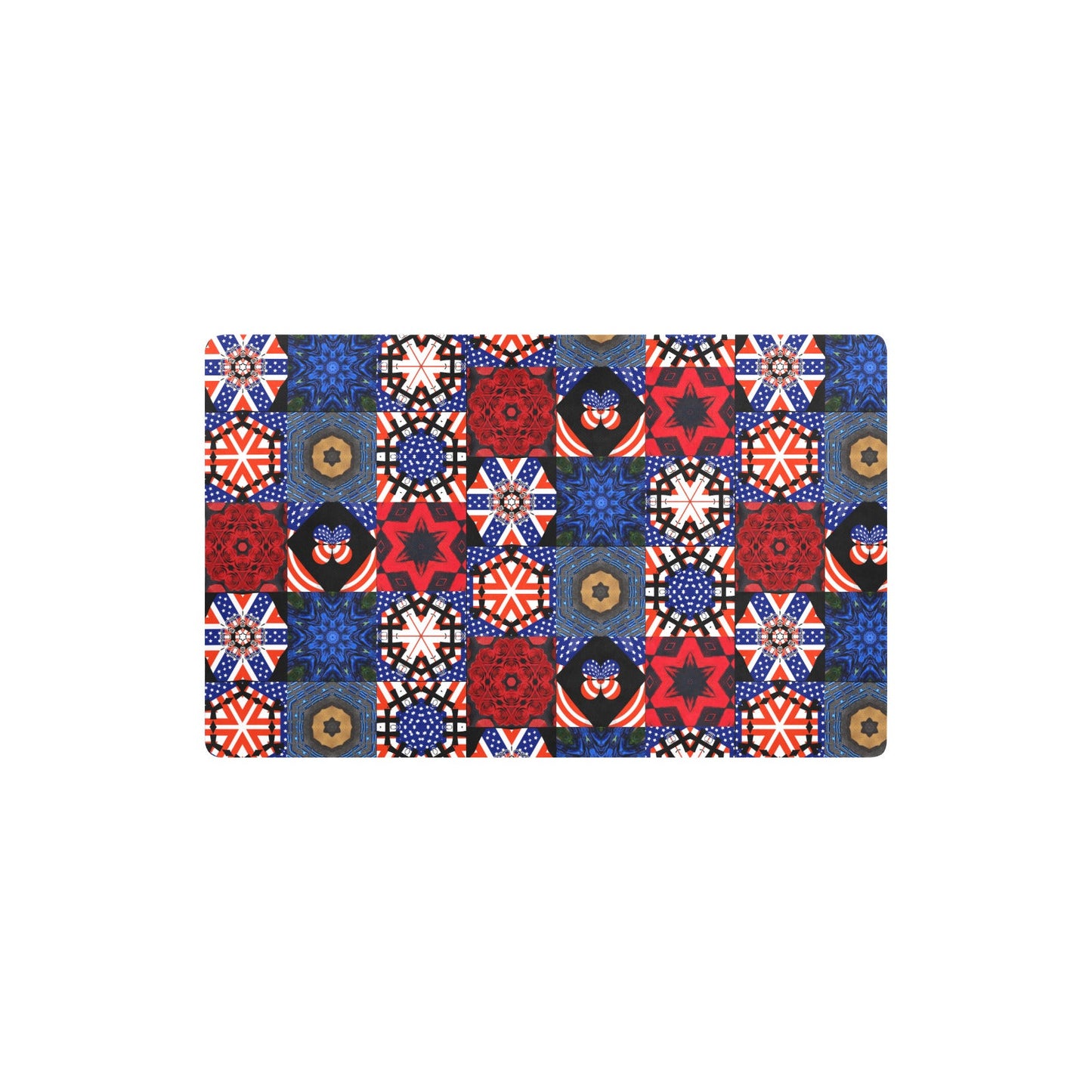 4th of July Pattern Kitchen Mat - 32"x 20" (Made in USA)