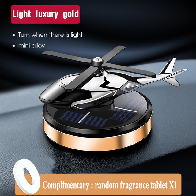 Solar-Powered Car Air Freshener with Aromatherapy Decor