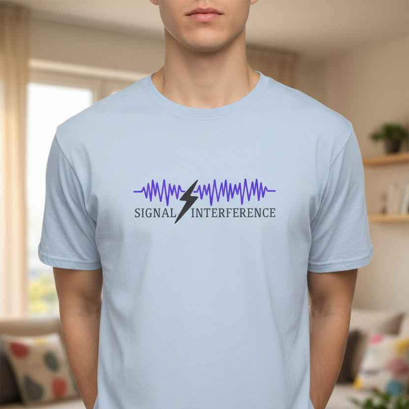 Signal Interference Tee — Quiet Static, Visible Spark